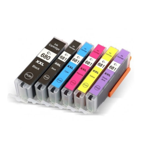 Compatible 12 Pack Canon Pgi-680Xxl Cli-681Xxl Extra High Yield Inkjet Cartridges Combo [2Bk,2Pbk,2C,2M,2Y,2Pb] For Use Printers