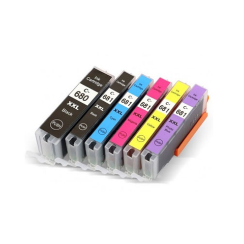 Compatible 24 Pack Canon Pgi-680Xxl Cli-681Xxl Extra High Yield Inkjet Cartridges Combo [4Bk,4Pbk,4C,4M,4Y,4Pb] For Use Printers