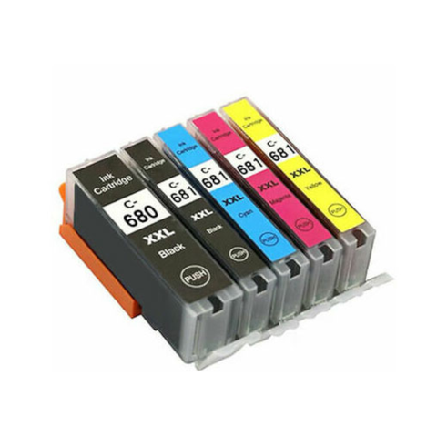 Compatible 6 Pack Canon Pgi680xxl Cli-681Xxl Extra High Yield Inkjet Cartridges Combo [2Bk,1Pbk,1C,1M,1Y] For Use Printers