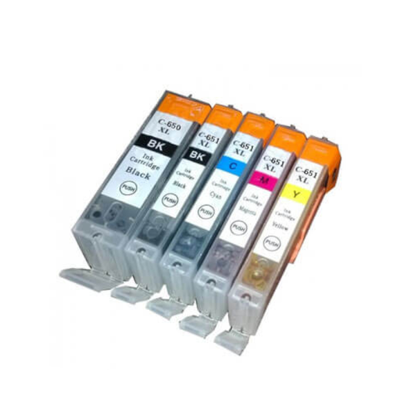 Compatible Premium 10 Pack Pgi-650Xl Cli-651Xl High Yield Inkjet Cartridges [2Bk,2Pbk,2C,2M,2Y] For Use Canon Printers