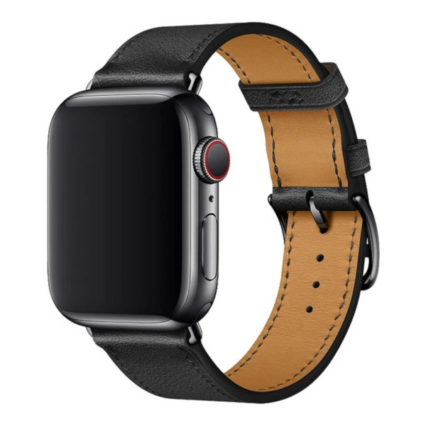 Compatible With Apple Watch Strap 38Mm 40Mm 41Mm Leather Black Brown Watch Bands