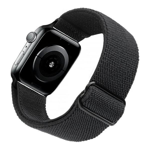 Compatible With Apple Watch Stretch Band 45Mm 44Mm 42Mm Adjustable Sport Bracelet For Men And Women Black Watch Bands