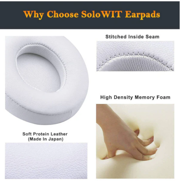Compatible With Beats Solo 2 3 Replacement Ear Pads White Cdq Headsets & Earpieces