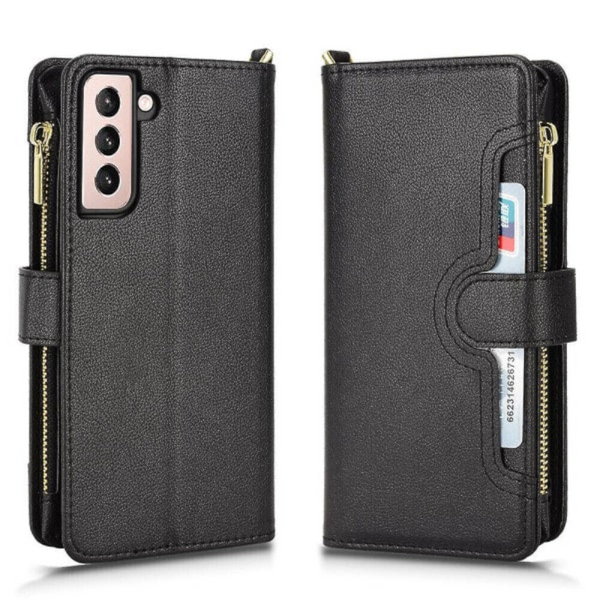 Compatible With Samsung Galaxy S21 5G Case Magnetic Leather Wallet Card Holder Protective Cover Cases Covers & Skins