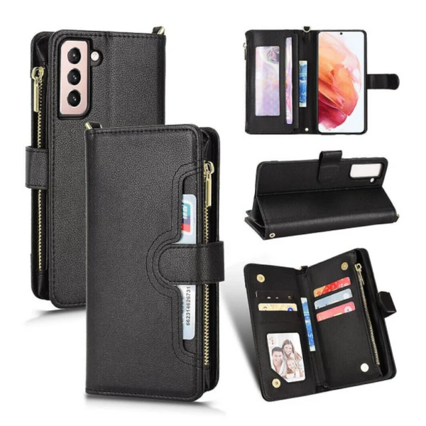 Compatible With Samsung Galaxy S21 5G Case Magnetic Leather Wallet Card Holder Protective Cover Cases Covers & Skins