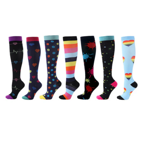 Compression 6 Pairs For Women Men 15 20 Mmhg Knee High Gradual Support Nurses Athletes Medical Use Socks