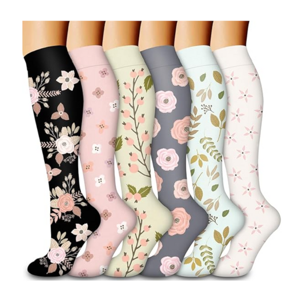 Compression 6 Pairs Graduated Support For Running Sports Sizes M Ms Compatible With Improved Circulation Warm Socks