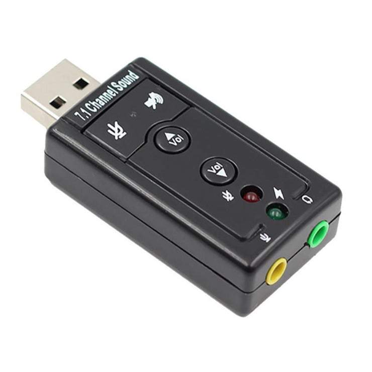 7.1 External Usb Sound Card To Jack 3.5Mm Headphone Audio Adapter Microphone Sound Cards (External)