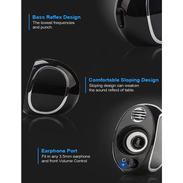 10W Pc Powered 3.5Mm Aux Multimedia Speakersusb Monitor For Desktop Laptop Computer Speakers