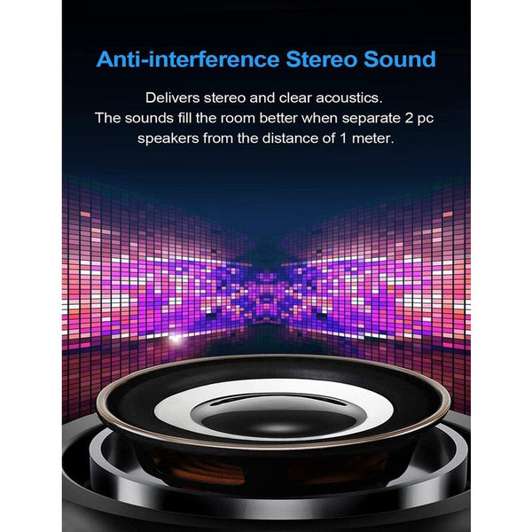 10W Pc Powered 3.5Mm Aux Multimedia Speakersusb Monitor For Desktop Laptop Computer Speakers