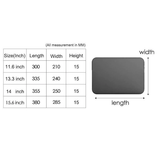 Computer Case / Laptop Select Size Black 15 Inch Laptop Cases & Bags