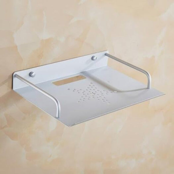 Concise Space Aluminum Mounting Bracket Stb Shelf Network Router Wall Hanging Holder Crystal Cream Braces & Brackets