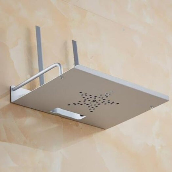 Concise Space Aluminum Mounting Bracket Stb Shelf Network Router Wall Hanging Holder Crystal Cream Braces & Brackets
