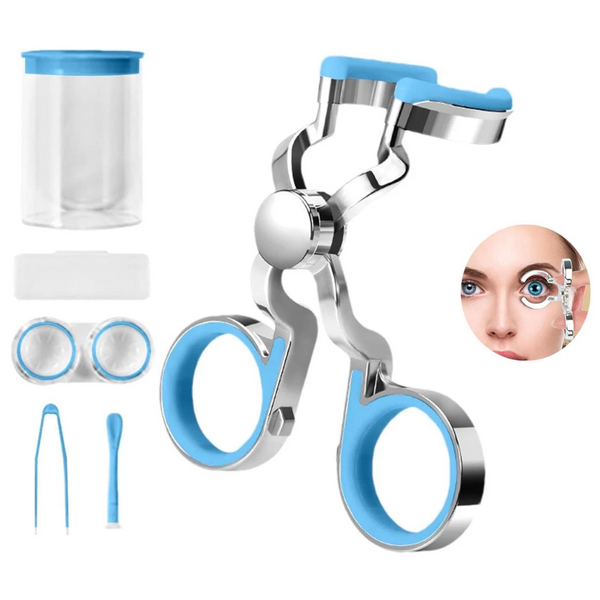 Contact Lens Wearing Aids Eyelid Suction Cup Holder Tensioner Silicone Soft Blue Contact Lens Storage & Equipment