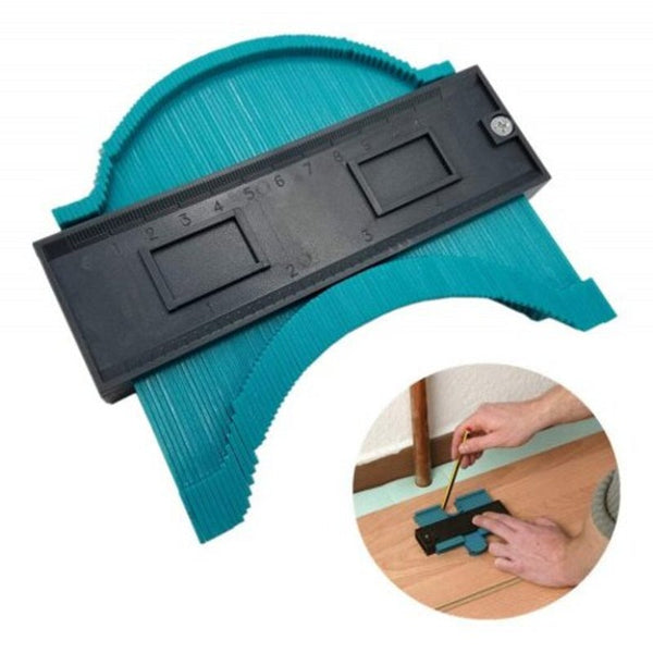 Contour Profile Gauge Multifunctional Woodworking Irregular Ruler Tool Turquoise