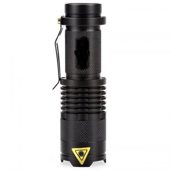 Flashlight Led Zoom Mini Bicycle Light Black Flashlights