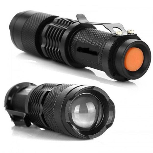 Flashlight Led Zoom Mini Bicycle Light Black Flashlights