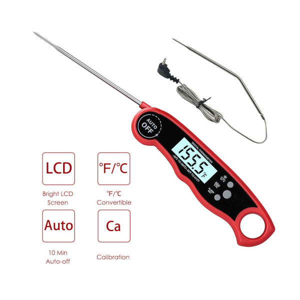 Cooking Thermometers Instant Meat Ultra Fast Waterproof Digital Food With 4.6 Folding Probe Calibration Function Kitchen Candy Bbq Grill Smokers