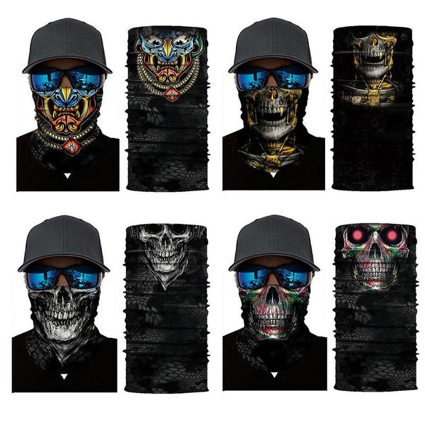 Cool Robot Skeleton Halloween Mask Scarf Joker Headband Balaclavas For Cycling 4 Balaclavas Masks & Tubes