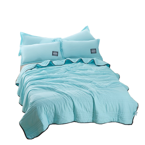 Cooling Pure Color Summer Quilt Plain Compressible Blankets