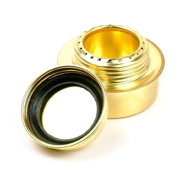 Copper Alloy Portable Mini Ultra Light Spirit Burner Alcohol Stove Outdoor Camping Furnace 9 Yellow Camping Stoves