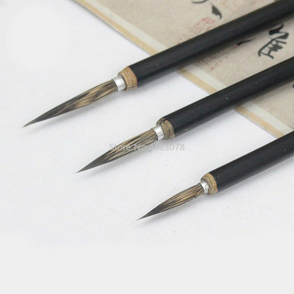Copper Head Hook Line Fine Paint Brush Chinese Calligraphy Pen Oil Painting