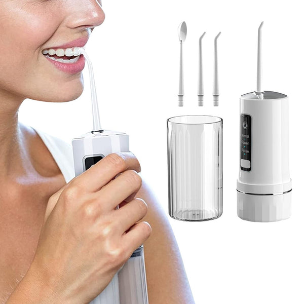 Cordless Electric Dental Oral Irrigator Water Flosser Teeth Cleaner Features Air & Water Flossers
