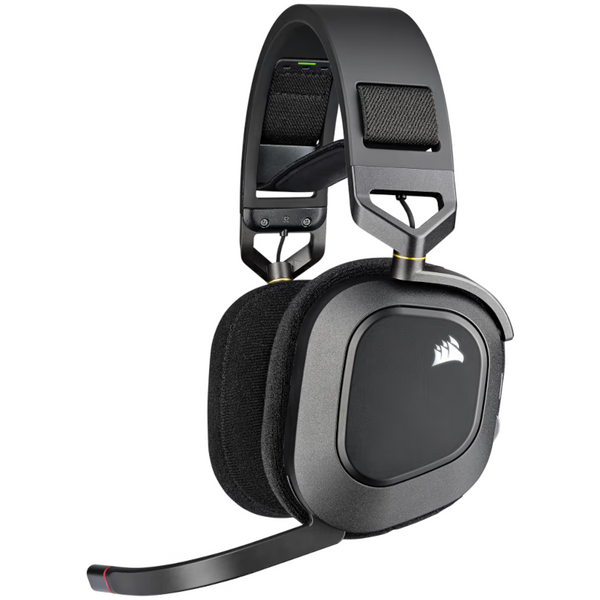 Corsair Hs80 Rgb Wireless Carbon- Dolby Atoms, Hyper Fast Slipstream Gaming Headset Headphones
