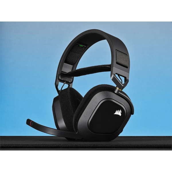 Corsair Hs80 Rgb Wireless Carbon- Dolby Atoms, Hyper Fast Slipstream Gaming Headset Headphones