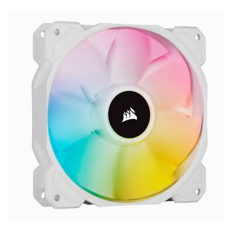 Corsair White Sp120 Rgb Elite, 120Mm Led Pwm Fan With Airguide, Single Pack