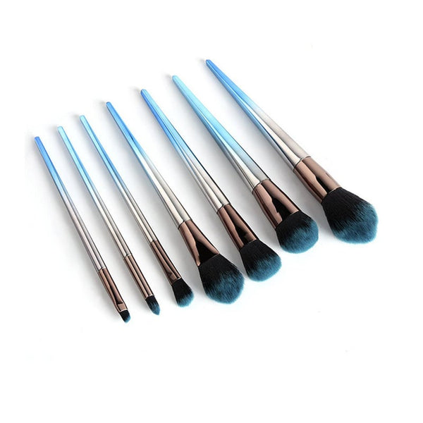 7Pcs Cosmetic Brush Gradient Colour Beauty Set Tool