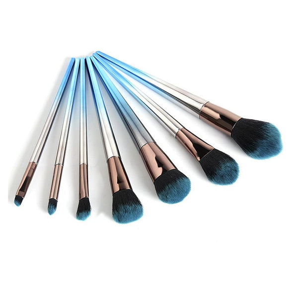 7Pcs Cosmetic Brush Gradient Colour Beauty Set Tool Brushes