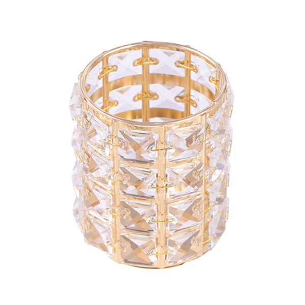 Cosmetic Brush Organizer Box Crystal Makeup Brushes Pen Holder Container Makeup Bags & Cases