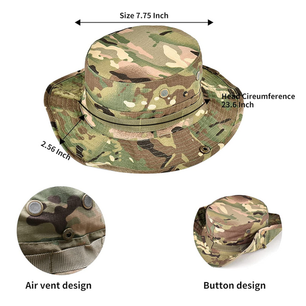 Costume Hats Headwear Tactical Field Outdoor Camouflage Bucket Fishing Fisherman Jungle Bush Boonie Hats & Headwear