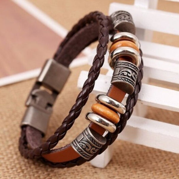 Couple Accessories Leather Bracelet Restore Ancient Ways Sienna 20Cm