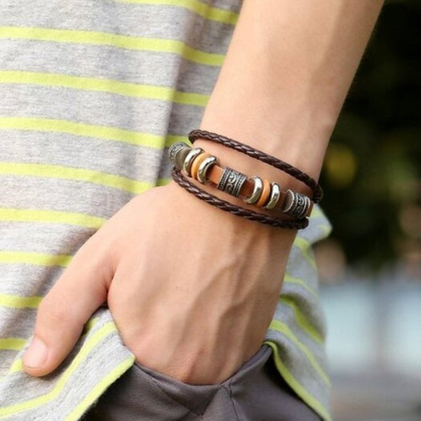 Veile Studios Couple Accessories Leather Bracelet Restore Ancient Ways Sienna 20Cm Bracelets