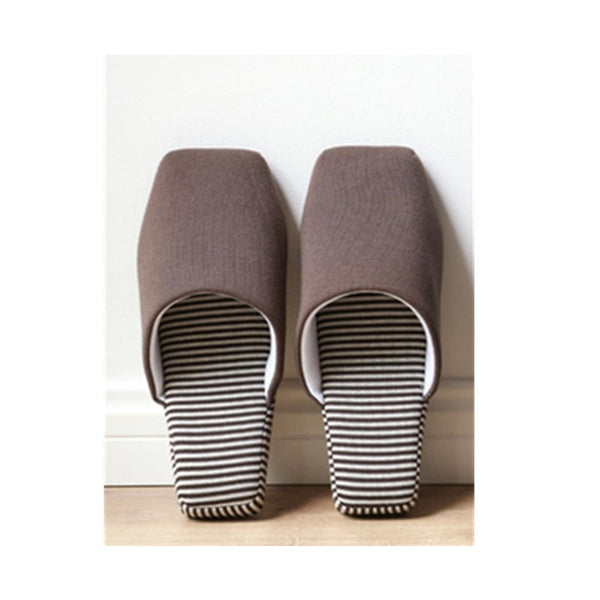 Couple Soft Soled Home Floor Indoor Cotton Winter Coffee Slippers