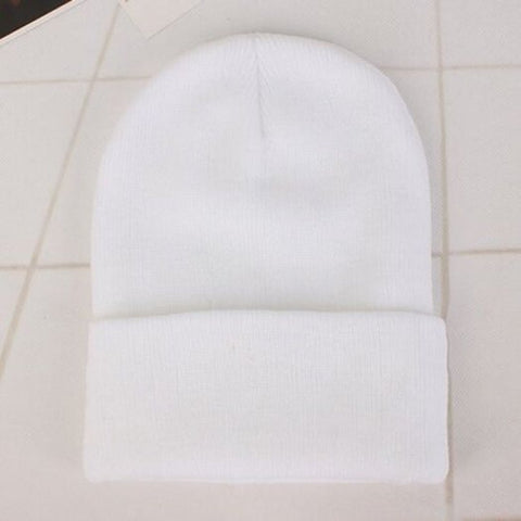 Couples Autumn Winter Knitted Headgear White