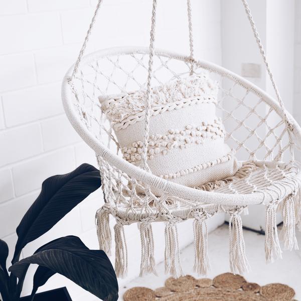 Macrame Hammock Chair Swinging Indoor Outdoor Hammocks
