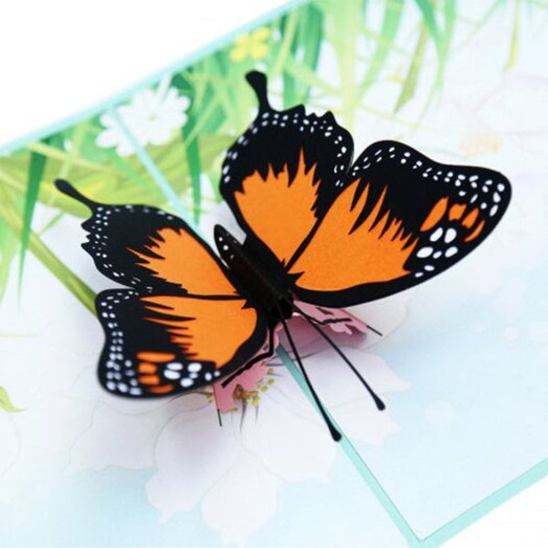 Creative 3D Butterfly Design Greeting Card Multi A