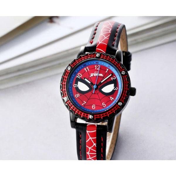 Veile Studios Creative Spiderman Watch Cartoon Character Quartz Luminous Pointer For Children Children's Watches