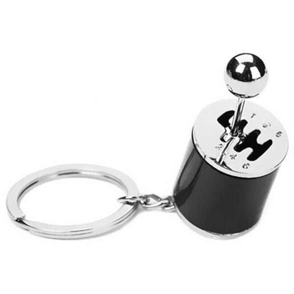 Creative Auto Part Model Six Speed Manual Transmission Shift Lever Keychain Black Keyrings