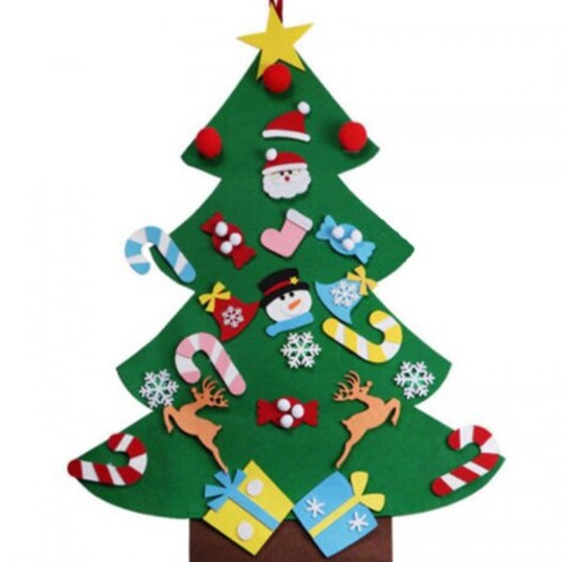 Creative Christmas Decoration Felt Tree Children Diy Hand Made Hanging Multi Seasonal Decorations