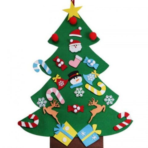 Creative Christmas Decoration Felt Tree Children Diy Hand Made Hanging Multi Seasonal Decorations
