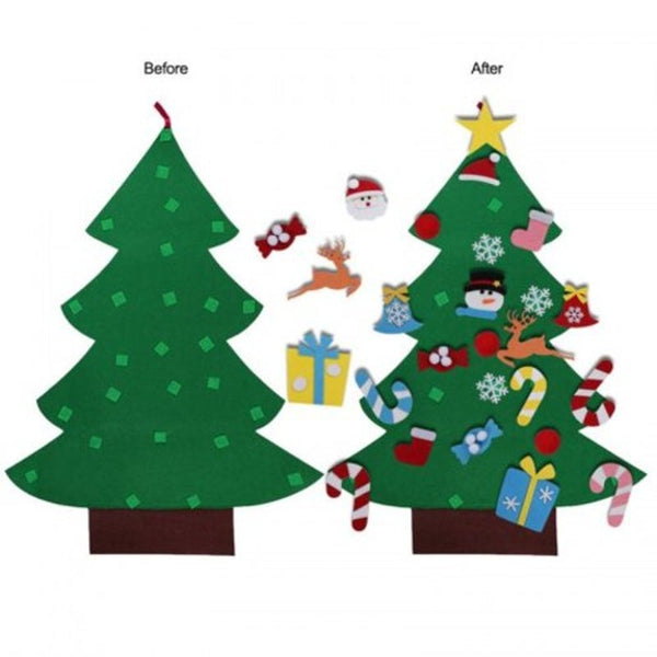 Creative Christmas Decoration Felt Tree Children Diy Hand Made Hanging Multi