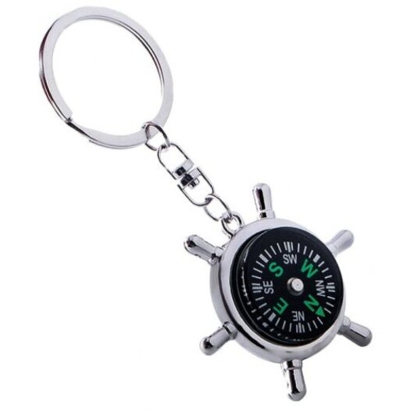 Outdoor Camping Hiking Mini Pocket Compass Navigator Keychain Survival Tool Keyrings