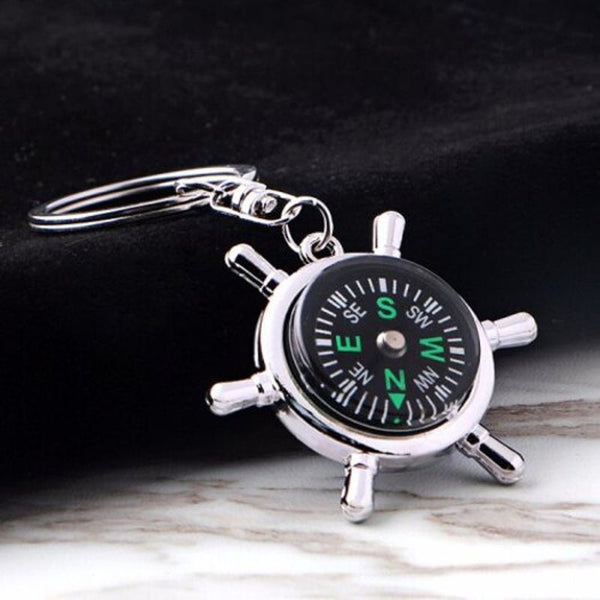 Outdoor Camping Hiking Mini Pocket Compass Navigator Keychain Survival Tool Keyrings