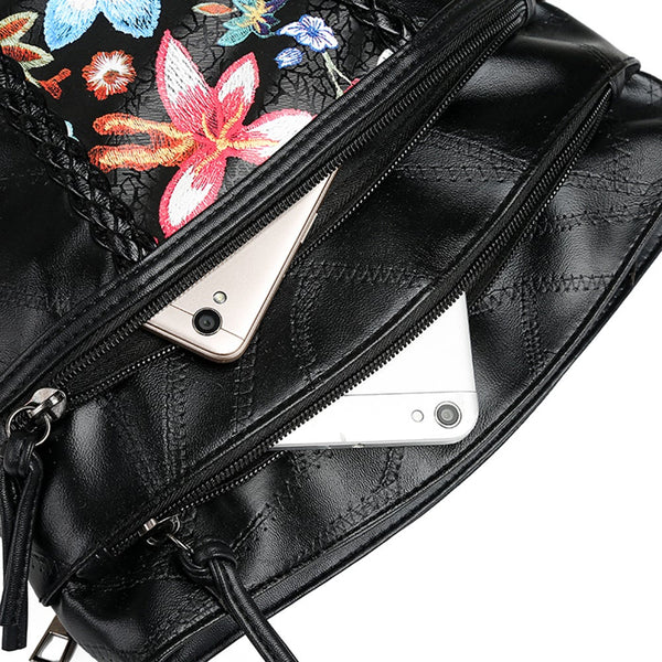 Creative Design Women Pu Leather Shoulder Pouch Mommy Flower Print Daily Multi Functional Crossbody Shopping Bags Women's Bags & Handbags