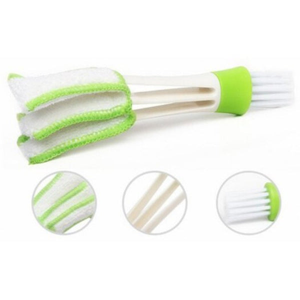 Creative Diy Car Air Conditioning Vent Blinds Cleaning Brush For Series Part Accessories Green
