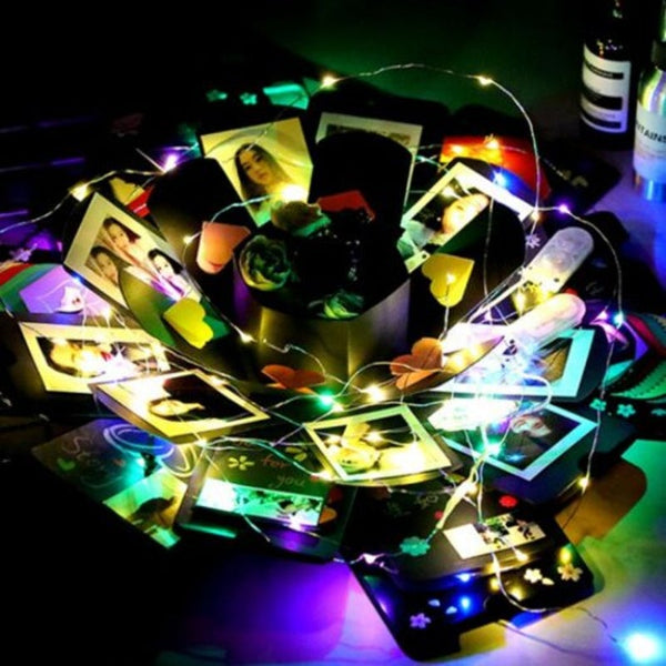 Creative Diy Explosion Box Love Memory Photo Album Birthday Black Albums & Refills